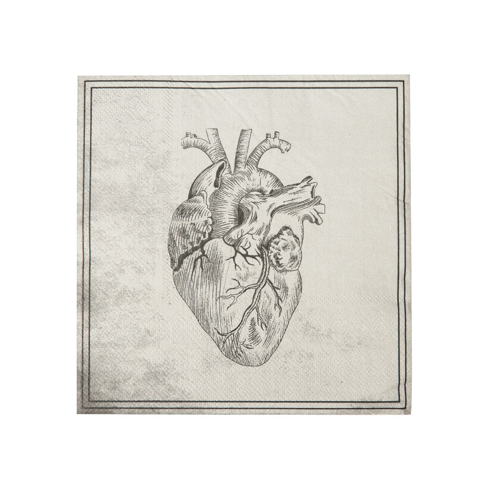 SERVIETTES 33X33CM CRANE CABINET DE CURIOSITES X 16