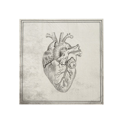 SERVIETTES 33X33CM CRANE CABINET DE CURIOSITES X 16