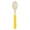 PETITES CUILLERES EN BOIS JAUNE CURRY ET OR X 8