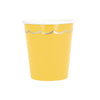 GOBELETS FESTONNES 200ML JAUNE CURRY ET OR X 8