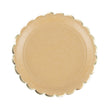 ASSIETTES FESTONNEES 23CM KRAFT ET OR X 8 gg