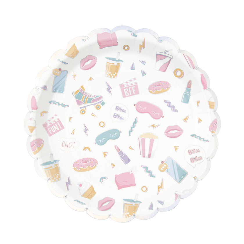 ASSIETTES FESTONNEES PYJAMA PARTY 23CM X 8