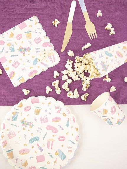 ASSIETTES FESTONNEES PYJAMA PARTY 23CM X 8