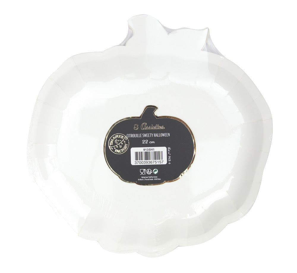 ASSIETTES CITROUILLES SWEETY HALLOWEEN X 8
