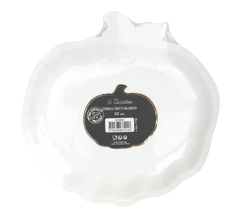 ASSIETTES CITROUILLES SWEETY HALLOWEEN X 8