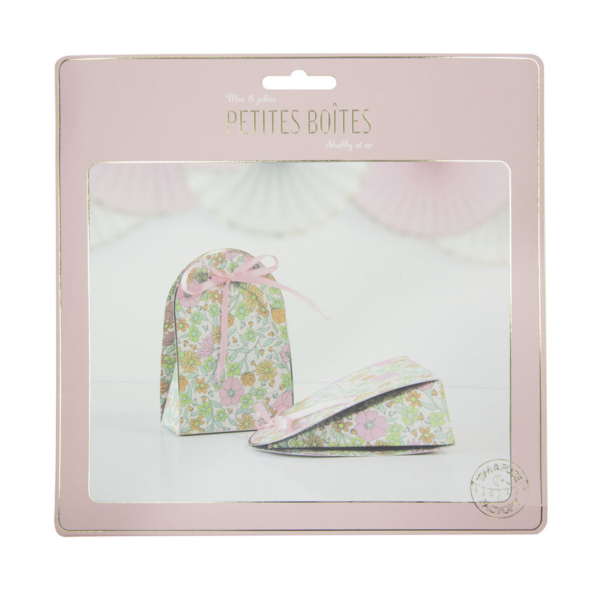 PETITES BOITES SHABBY ET OR X 8