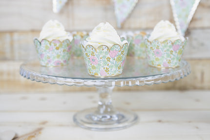 CUPCAKE WRAPPERS SHABBY X 6