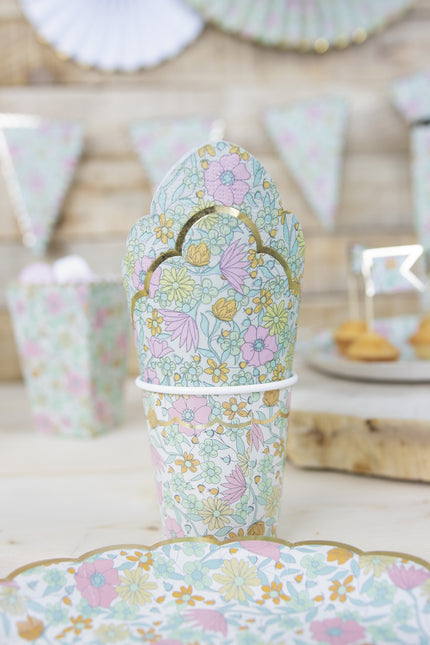 SERVIETTES FESTONNEES 33X33CM SHABBY ET OR X 16