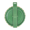 ASSIETTES FESTONNEES 23CM VERT JUNGLE ET OR X 8