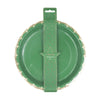 ASSIETTES FESTONNEES 23CM VERT JUNGLE ET OR X 8