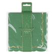 SERVIETTES FESTONNEES 33X33CM VERT JUNGLE ET OR X 16