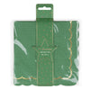 SERVIETTES FESTONNEES 33X33CM VERT JUNGLE ET OR X 16