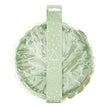 ASSIETTES FESTONNEES 23CM VERT SAUGE ET OR X 8