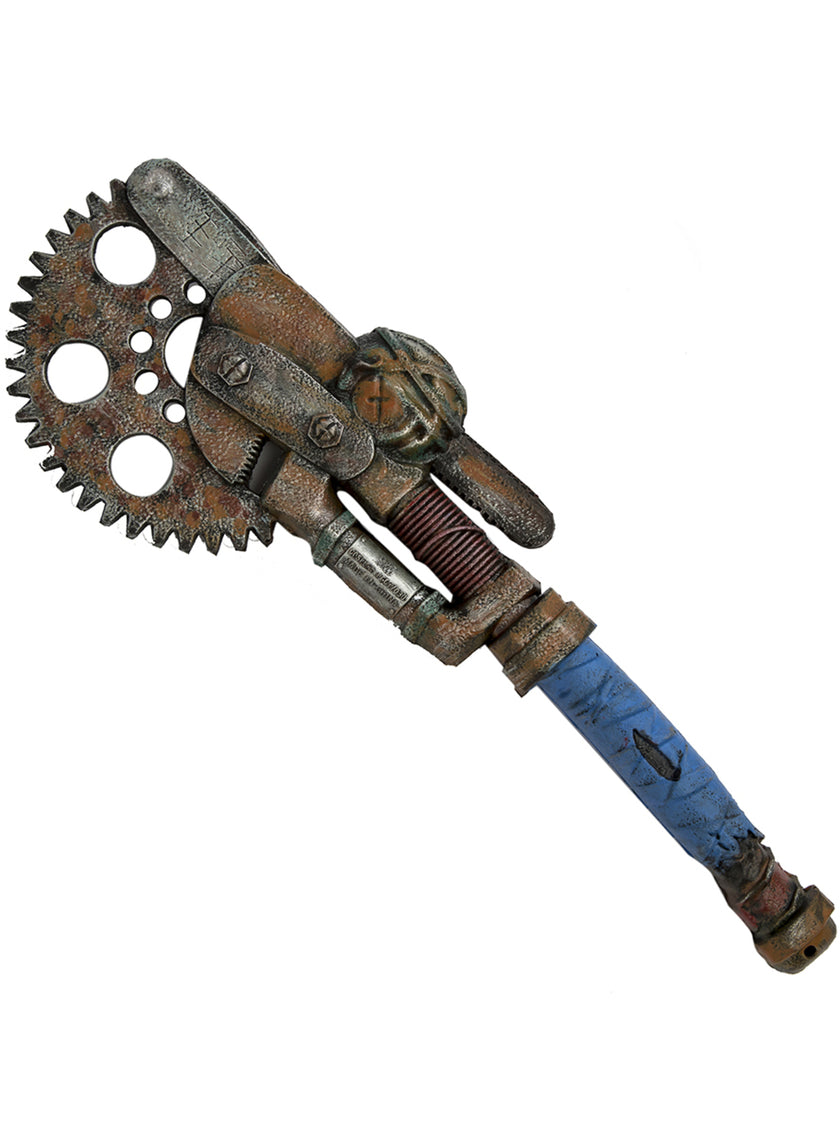 Scie steampunk avec engrenage style lime