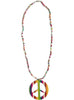 Collier hippie signe Peace adulte