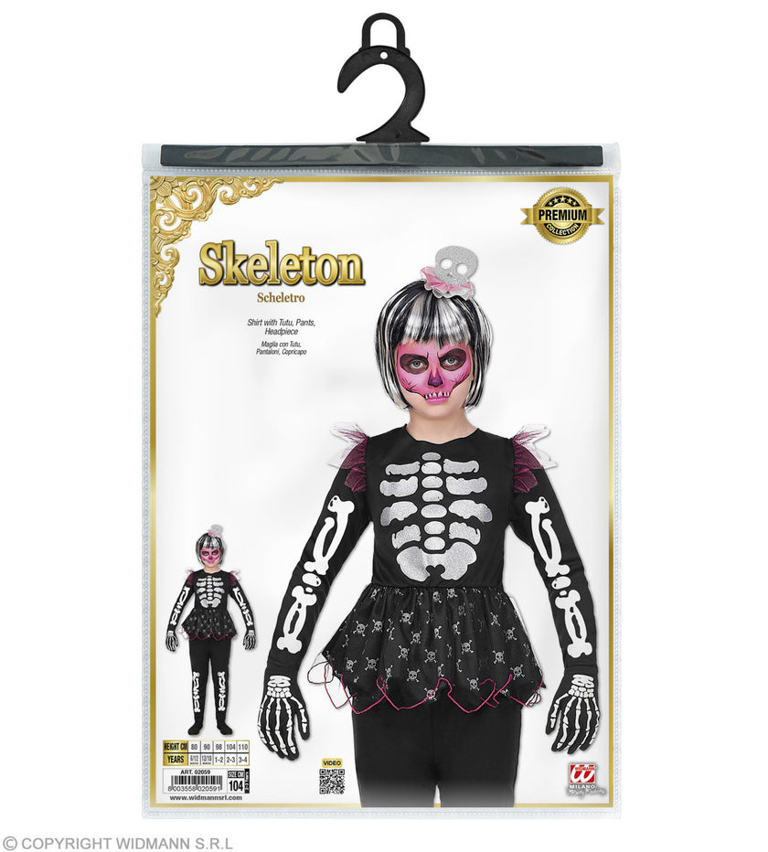 Déguisement squelette joueur fille