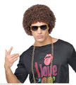 Perruque afro 70's châtain adulte