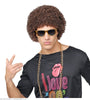 Perruque afro 70's châtain adulte