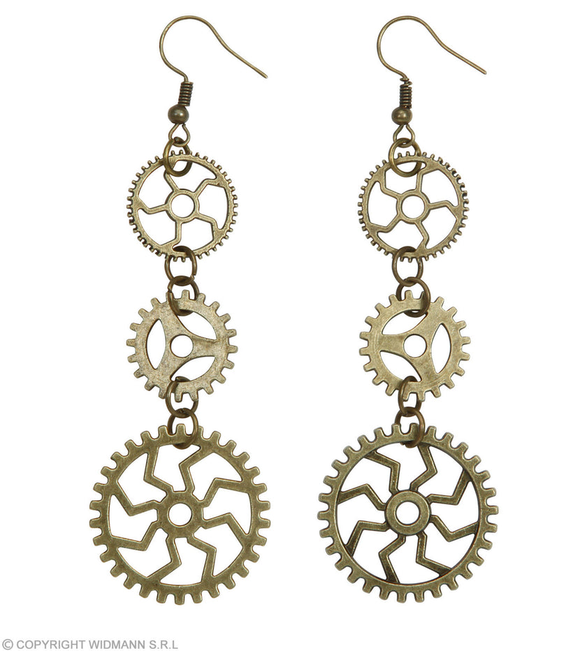 Boucles d'oreilles Steampunk métalliques