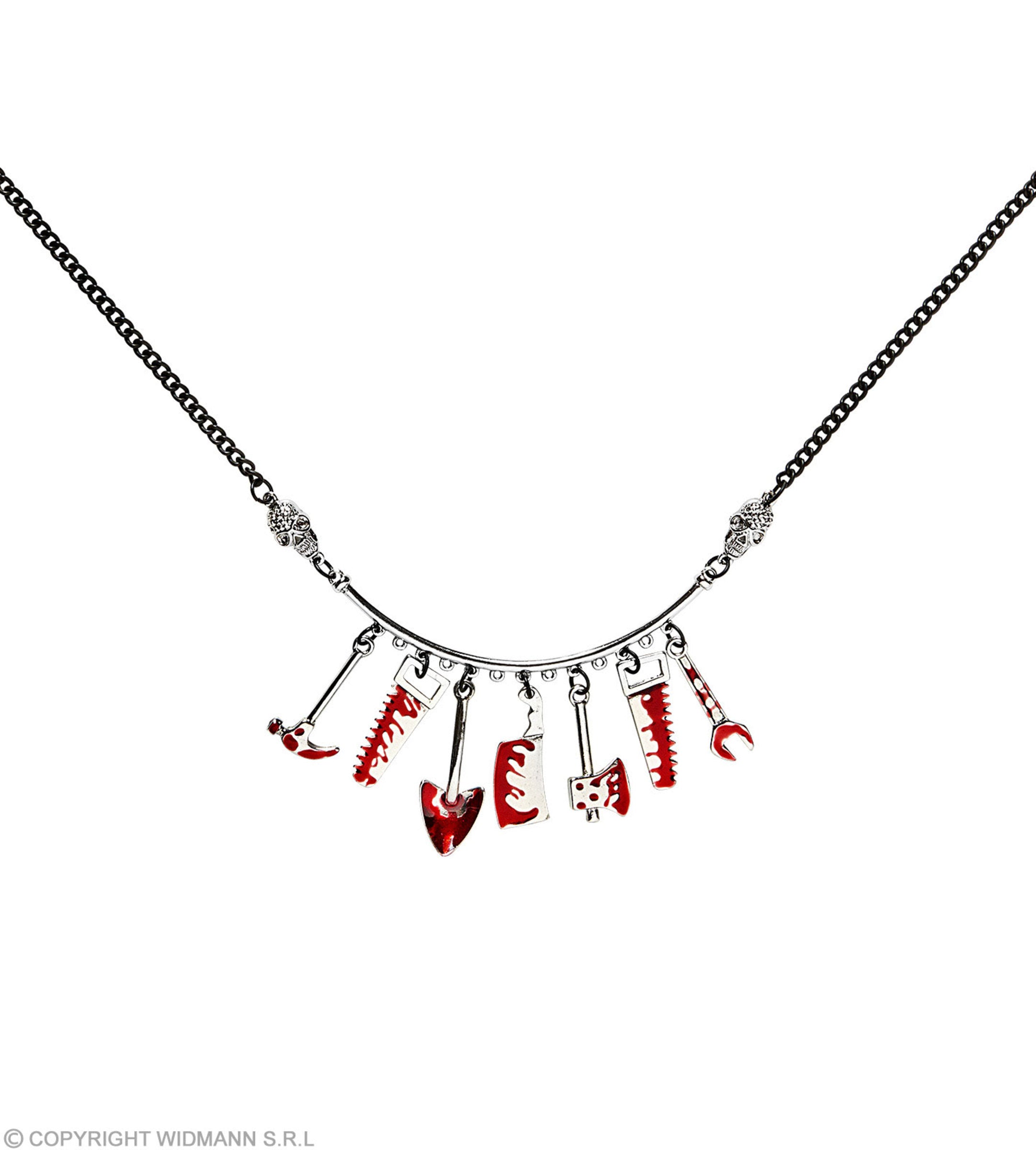Collier outils ensanglantés