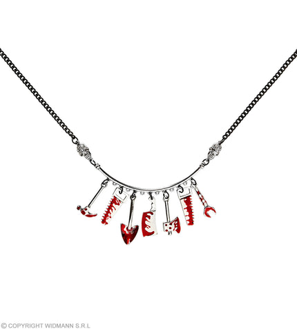 Collier outils ensanglantés