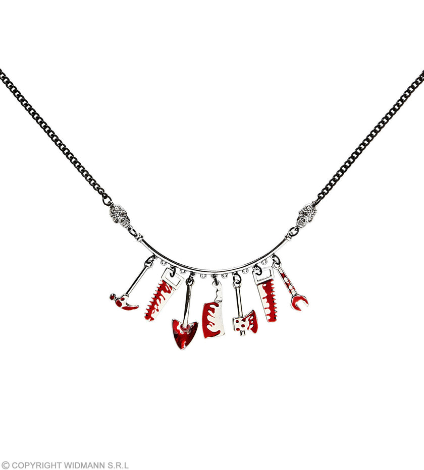 Collier outils ensanglantés