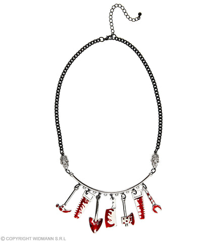 Collier outils ensanglantés