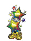 BALLON MYLAR ETOILES ET FOIL MULTICOLORE