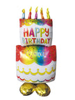 BALLON MYLAR BIRTHDAY CAKE MULTICOLORE