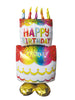 BALLON MYLAR BIRTHDAY CAKE MULTICOLORE