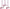 lot de 3 suspensions cigogne rose