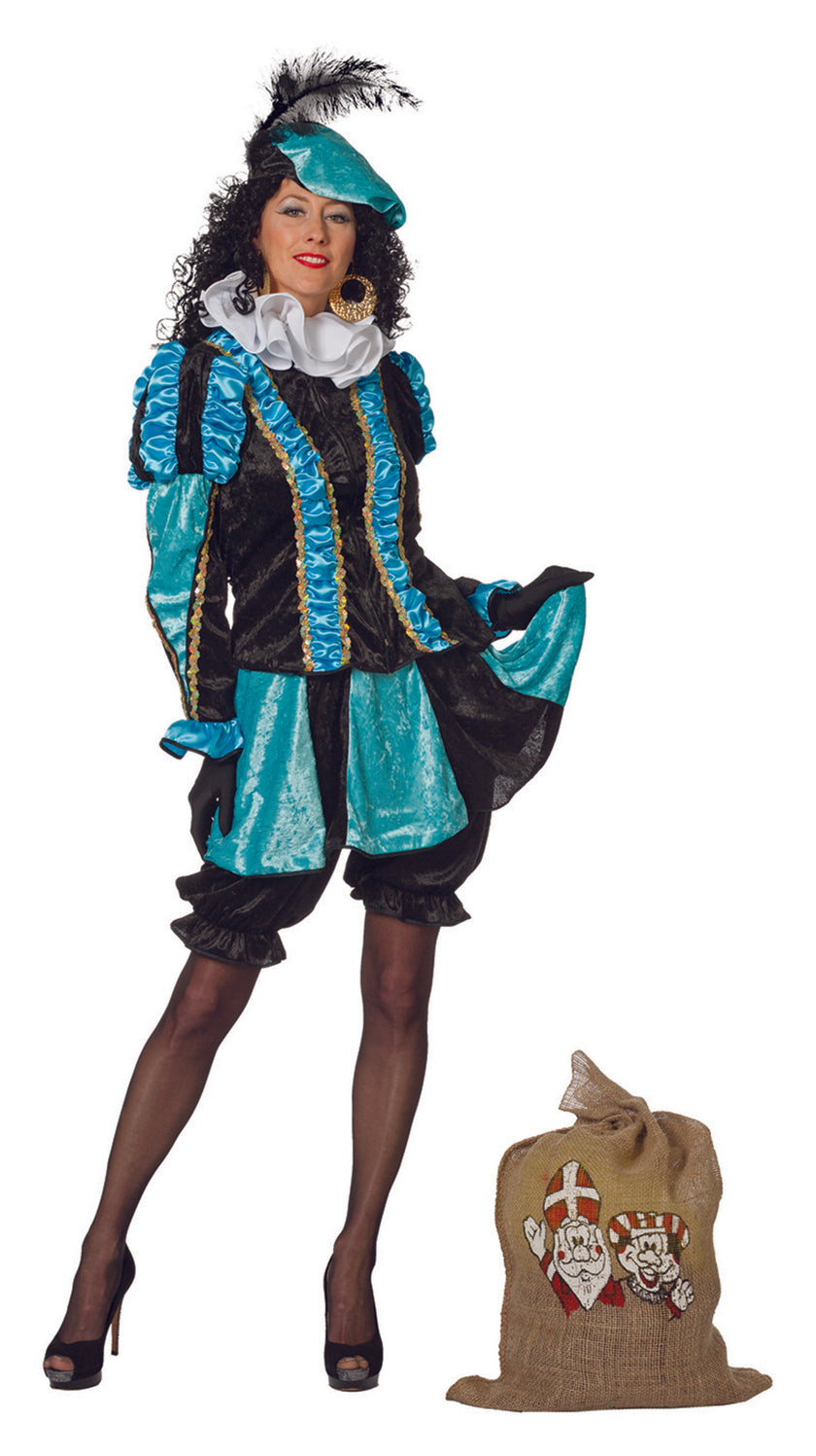 Déguisement Père Fouettard turquoise femme