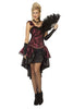 Déguisement danseuse de cabaret des années 20 grenat femme