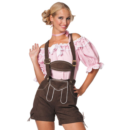 Lederhose marron Oktoberfest femme