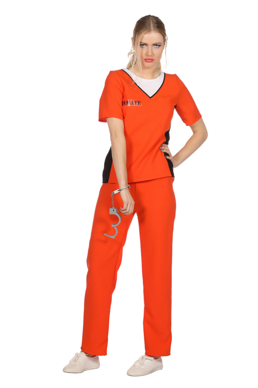 Déguisement prisonnière orange femme