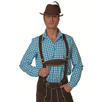 Chemise tyrolien bleu Oktoberfest homme