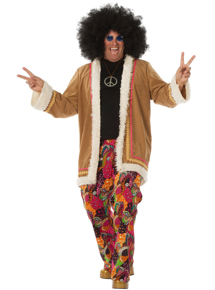 Déguisement hippie beige homme