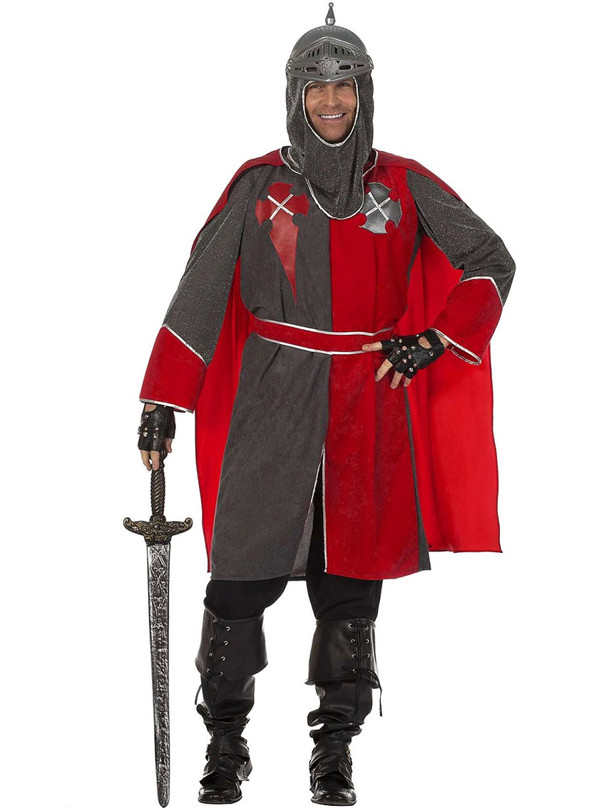 Déguisement chevalier du Roi Arthur gris homme