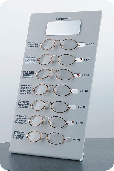 présentoir de comptoir plexi pour 7 lunettes de vue