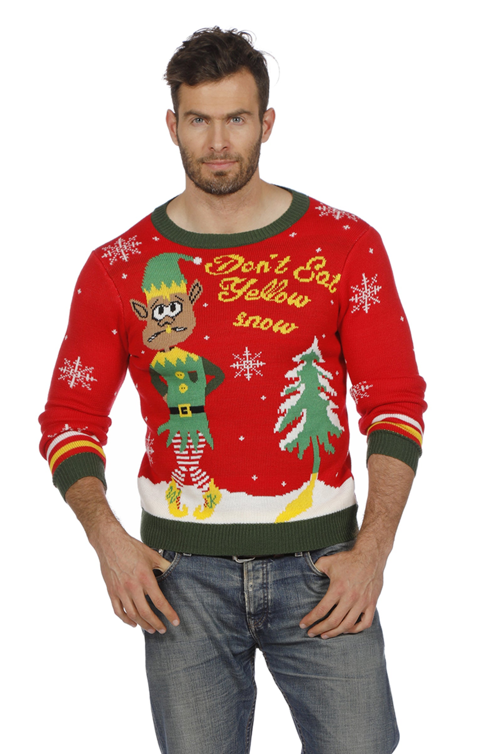 Pull de Noël rouge adulte