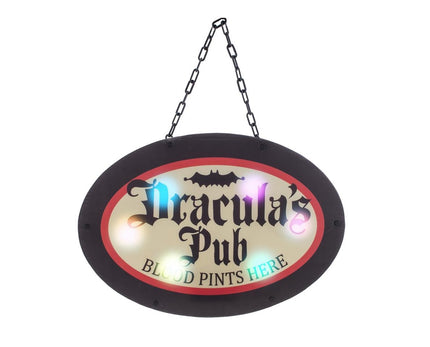 décoration murale lumineuse led''s dracula''s pub 48x33cm