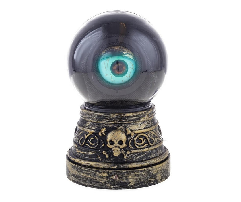 boule de cristal avec oeil lumineuse sonore et motorisée 19cm