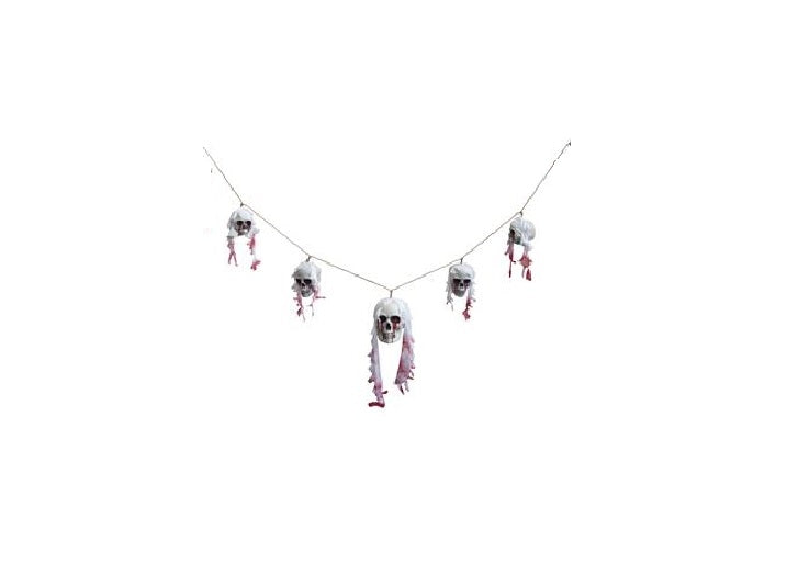 guirlande avec crânes ensanglantés 1.8m