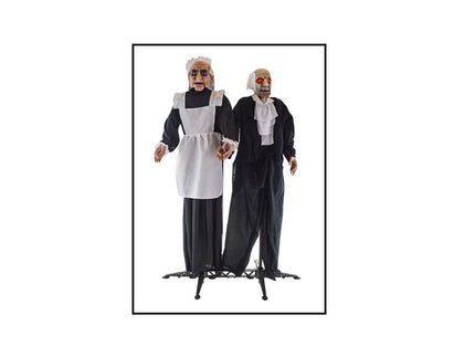 couple de majordome lumineux sonore et motorisé 1.35m