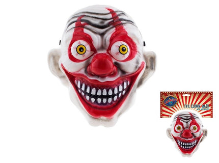 masque de clown démoniaque avec yeux mobiles 24x22cm