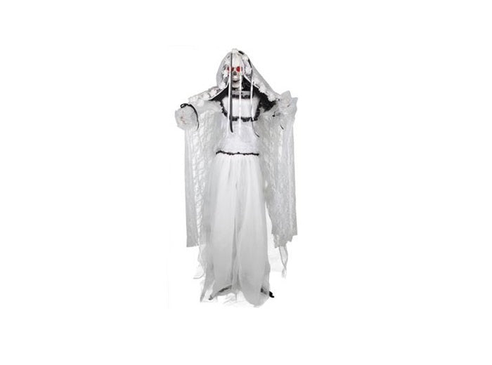 squelette de mariée lumineux et sonore 1.6m