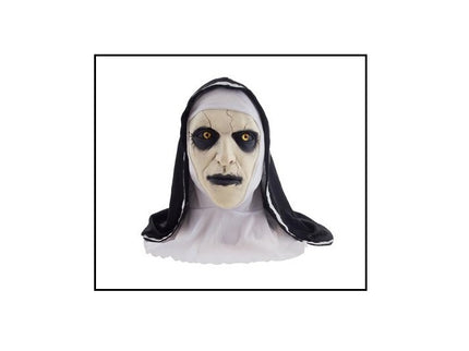 masque latex d''horreur nonne avec coiffe adulte 55cm