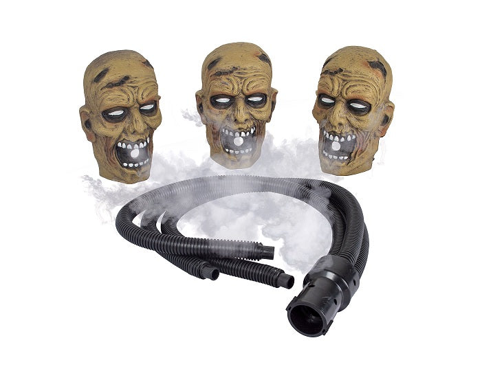 lot de 3 têtes zombies 24cm