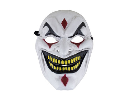 masque coque de clown démoniaque blanc