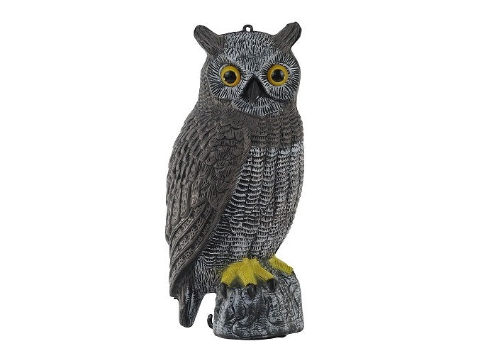 hibou réaliste en plastique 40cm